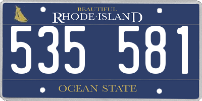 RI license plate 535581