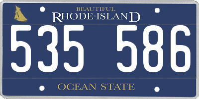 RI license plate 535586