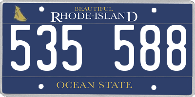 RI license plate 535588