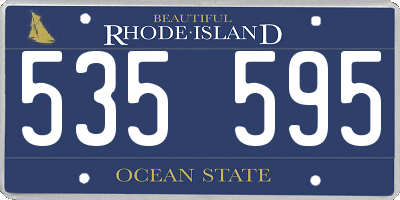 RI license plate 535595