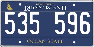 RI license plate 535596