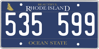 RI license plate 535599