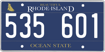 RI license plate 535601
