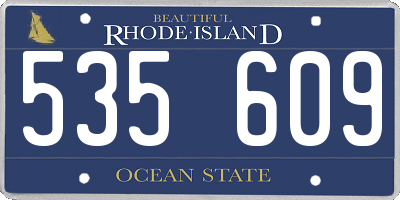 RI license plate 535609