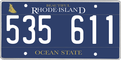 RI license plate 535611