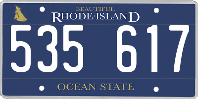 RI license plate 535617