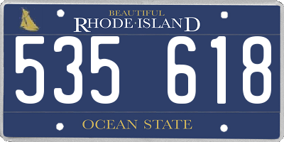 RI license plate 535618