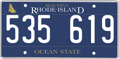 RI license plate 535619