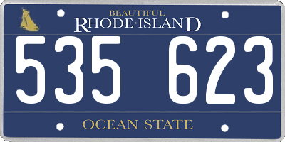 RI license plate 535623