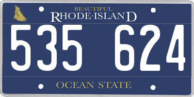 RI license plate 535624