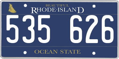RI license plate 535626