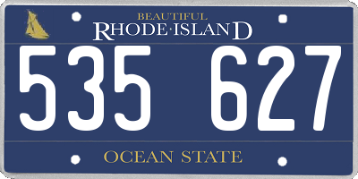 RI license plate 535627