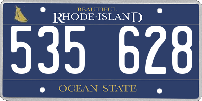 RI license plate 535628