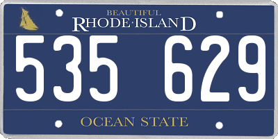 RI license plate 535629