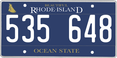 RI license plate 535648