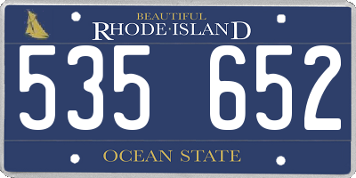 RI license plate 535652