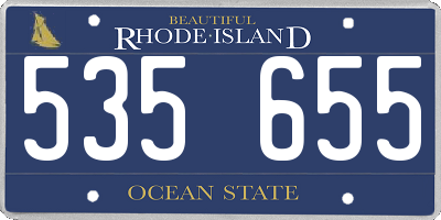 RI license plate 535655