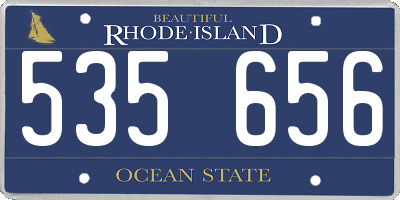 RI license plate 535656
