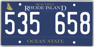 RI license plate 535658