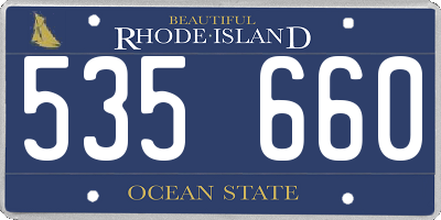 RI license plate 535660