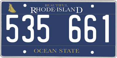 RI license plate 535661