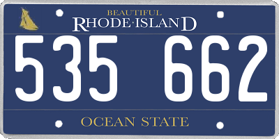 RI license plate 535662
