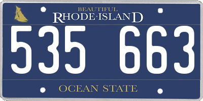 RI license plate 535663