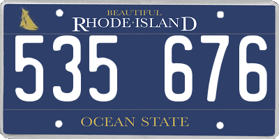 RI license plate 535676