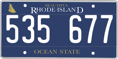 RI license plate 535677
