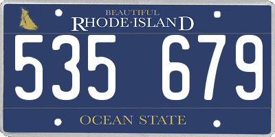 RI license plate 535679