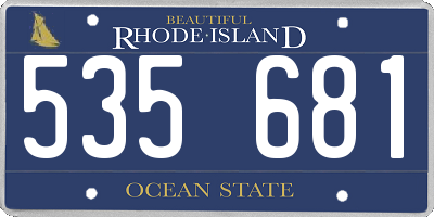 RI license plate 535681