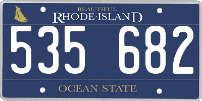 RI license plate 535682