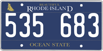 RI license plate 535683