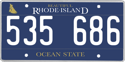 RI license plate 535686