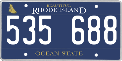 RI license plate 535688