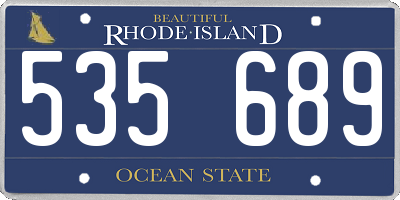RI license plate 535689