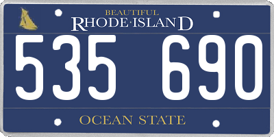 RI license plate 535690