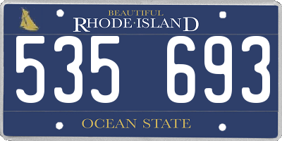 RI license plate 535693