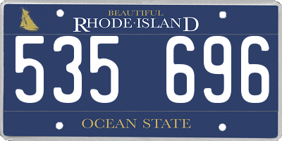 RI license plate 535696