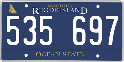 RI license plate 535697