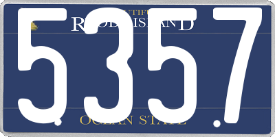 RI license plate 5357