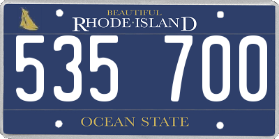 RI license plate 535700