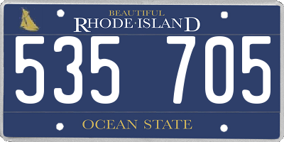 RI license plate 535705