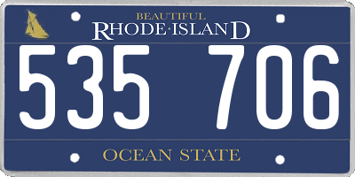 RI license plate 535706