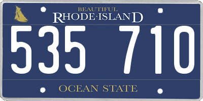 RI license plate 535710
