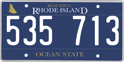 RI license plate 535713