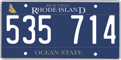 RI license plate 535714