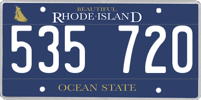 RI license plate 535720