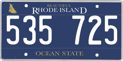 RI license plate 535725