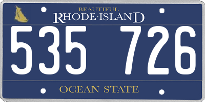 RI license plate 535726